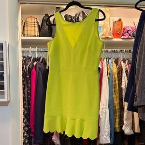 J. Crew Bright Lime Sleeveless Mini Dress